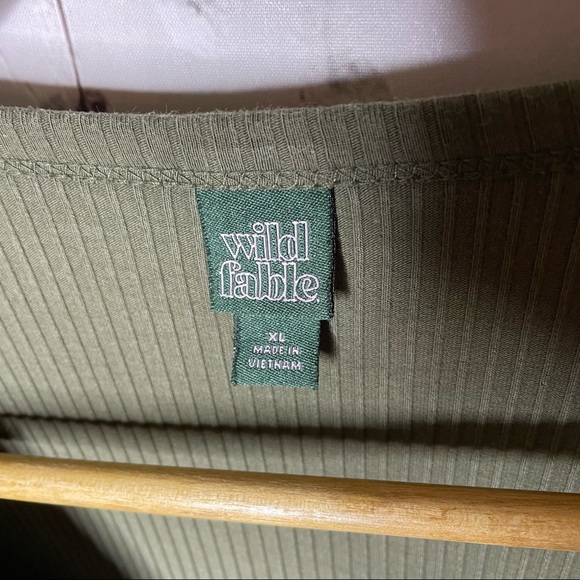 Wild Fable Ribbed Daisy Appliqué Retro Bodycon Dress XL - Picture 5 of 6